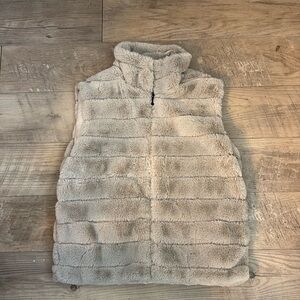 Neutral Faux Fur Vest